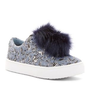 Sam Edelman Floral Leya Pom Laceless Sneaker